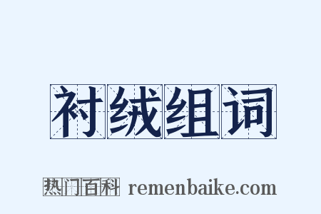 衬绒组词是什么意思的图片